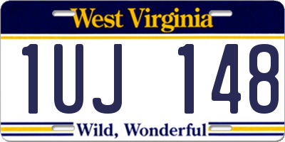 WV license plate 1UJ148