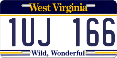 WV license plate 1UJ166
