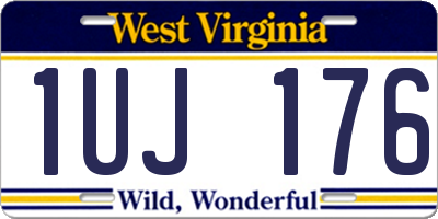WV license plate 1UJ176