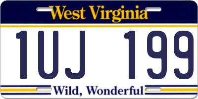WV license plate 1UJ199