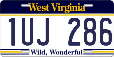 WV license plate 1UJ286