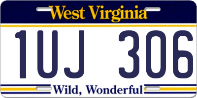WV license plate 1UJ306