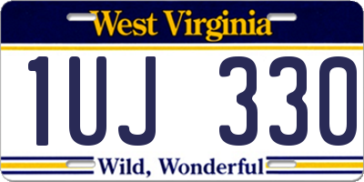 WV license plate 1UJ330
