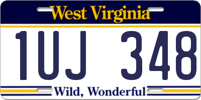 WV license plate 1UJ348
