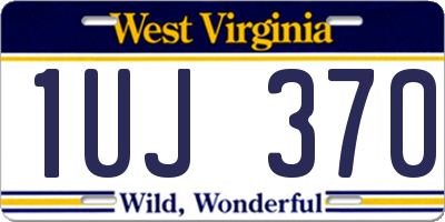 WV license plate 1UJ370