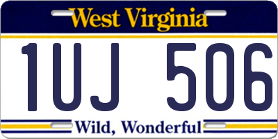WV license plate 1UJ506