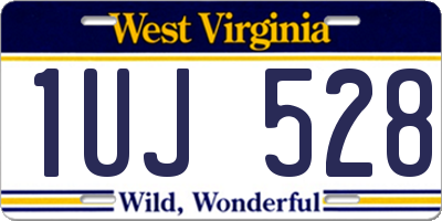 WV license plate 1UJ528