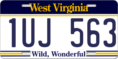 WV license plate 1UJ563