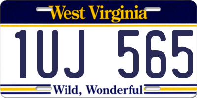 WV license plate 1UJ565