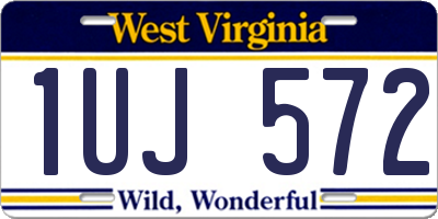WV license plate 1UJ572