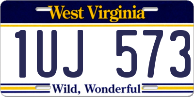 WV license plate 1UJ573