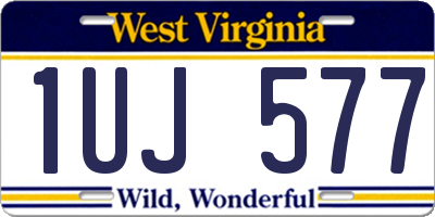 WV license plate 1UJ577