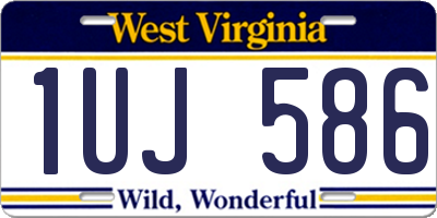 WV license plate 1UJ586