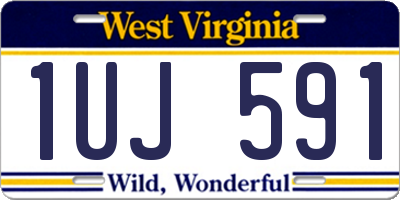 WV license plate 1UJ591