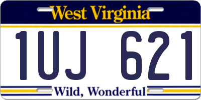 WV license plate 1UJ621
