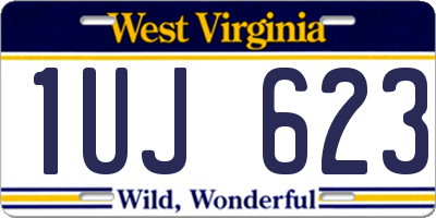 WV license plate 1UJ623