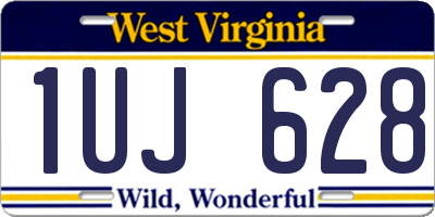 WV license plate 1UJ628