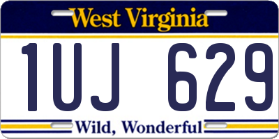 WV license plate 1UJ629