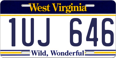 WV license plate 1UJ646