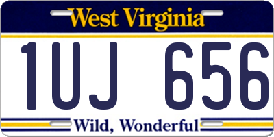WV license plate 1UJ656