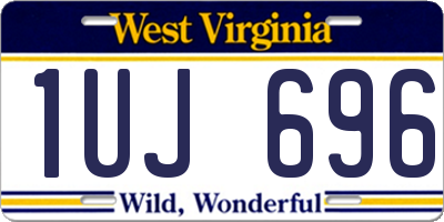 WV license plate 1UJ696