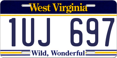 WV license plate 1UJ697