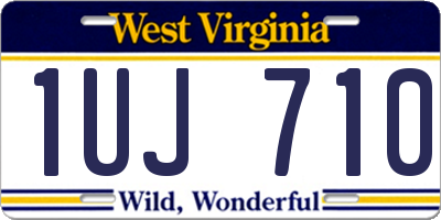 WV license plate 1UJ710