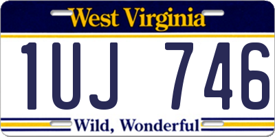 WV license plate 1UJ746