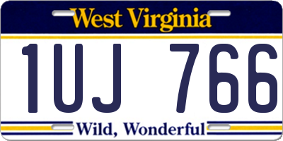 WV license plate 1UJ766