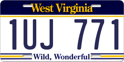 WV license plate 1UJ771