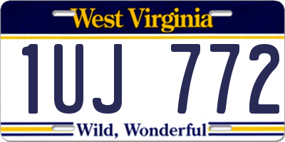 WV license plate 1UJ772