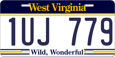 WV license plate 1UJ779