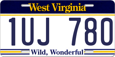 WV license plate 1UJ780
