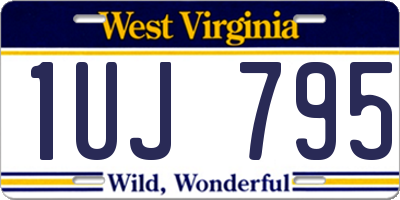 WV license plate 1UJ795