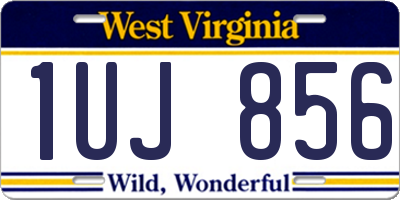WV license plate 1UJ856