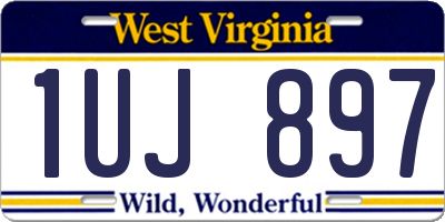WV license plate 1UJ897
