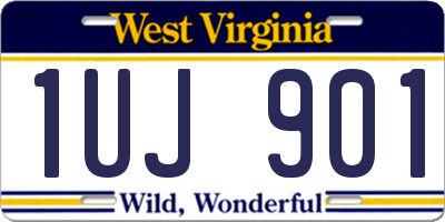 WV license plate 1UJ901