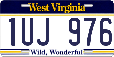 WV license plate 1UJ976