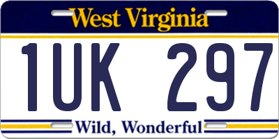 WV license plate 1UK297