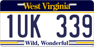 WV license plate 1UK339