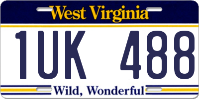 WV license plate 1UK488