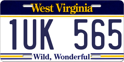 WV license plate 1UK565