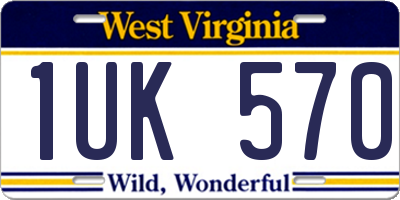WV license plate 1UK570