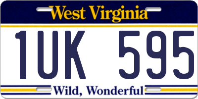 WV license plate 1UK595