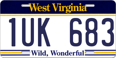 WV license plate 1UK683