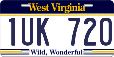 WV license plate 1UK720