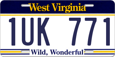 WV license plate 1UK771