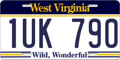 WV license plate 1UK790