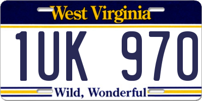 WV license plate 1UK970