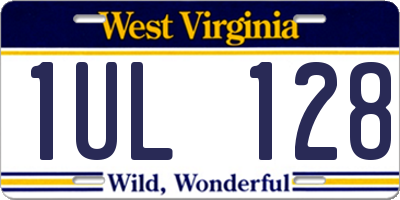 WV license plate 1UL128